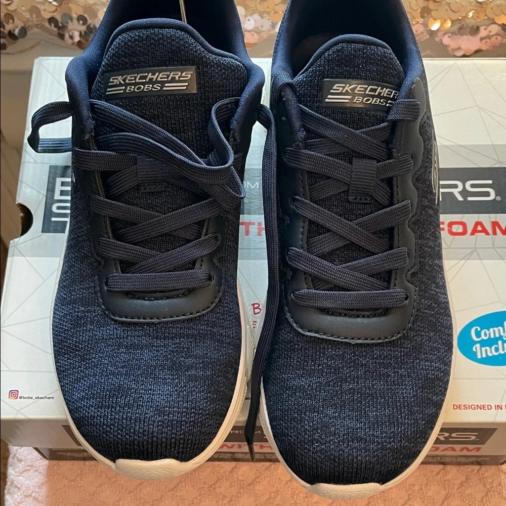 Skechers Womens  Dark Blue Sneakers Collaboration-with  Bobs Sports - Picture 5 of 12